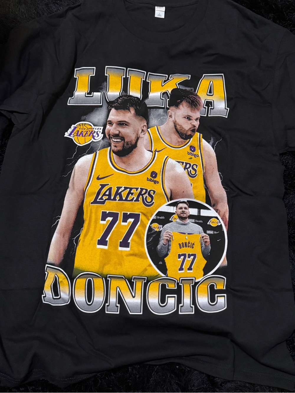 Luka Dončić Lakers Graphic Tee - Black & Gold